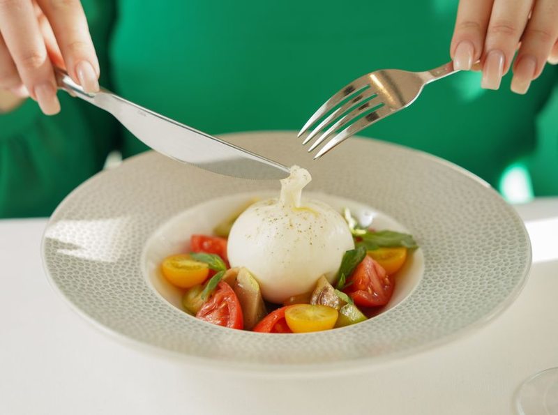 Burrata met Gegrilde Perzik